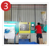 put the mold into the injection machine